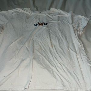 White Tee with butterflies